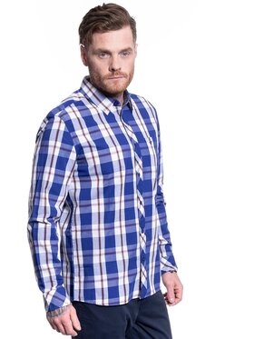 Mustang Mustang Camicia CASPER KC B-CHECK Blu Regular Fit