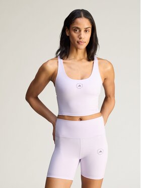 adidas by Stella McCartney adidas by Stella McCartney Koszulka techniczna 154551 Fioletowy Fitted Fit