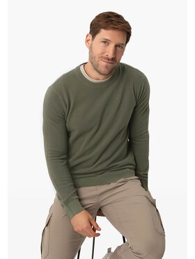 Volcano Volcano Sweter S-LOGAN Zielony Regular Fit