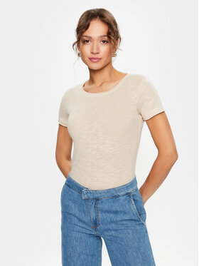 Sisley Sisley T-shirt 3FD4L11A2 Bež Regular Fit