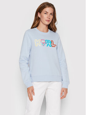 KARL LAGERFELD KARL LAGERFELD Bluza Jelly Mini Logo 221W1800 Niebieski Regular Fit