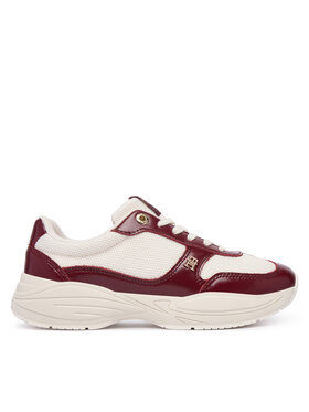Tommy Hilfiger Tommy Hilfiger Sneakersy Modern Runner Shiny Leather FW0FW09413 Bordó