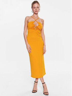 Sisley Sisley Ежедневна рокля 41L1LV03U Жълт Regular Fit