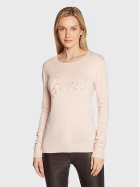 Guess Guess Megztinis Liliane W2BR51 Z2NQ2 Rožinė Slim Fit