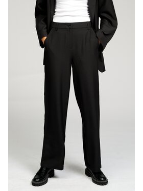 TeeShoppen TeeShoppen Spodnie garniturowe 'Basic Collection' Czarny Regular Fit