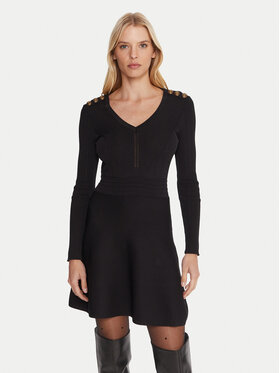 Gaudi Gaudi Rochie tricotată 521FD13008 Negru Regular Fit