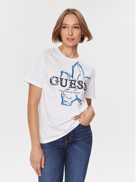 Guess Guess T-Shirt Ann V3BI07 K8FQ4 Weiß Regular Fit