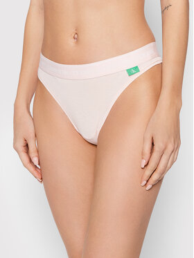 Calvin Klein Underwear Calvin Klein Underwear Дамски бикини тип бразилиана 000QF6505E Розов