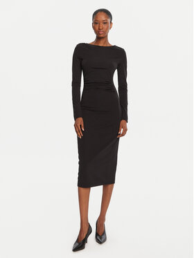 KAOS KAOS Rochie cocktail Abiti RI1MA002 0001 Negru Slim Fit