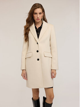 Motivi Motivi Cappotto 0098Q000619N002 Bianco Regular Fit
