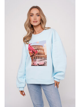 lemoniade lemoniade Bluza L759Z Błękitna Niebieski Oversize