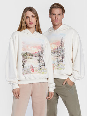 2005 2005 Mikina Unisex 2005 X Leeves „Good Morning” Écru Relaxed Fit