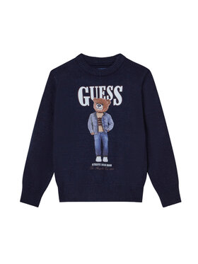 Guess Guess Sweter N6RR01 Z2ZK2 Granatowy Regular Fit