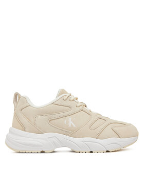 Calvin Klein Jeans Calvin Klein Jeans Tenisice Retro Tennis Low Mg Mix Media Wn YW0YW01639 Écru