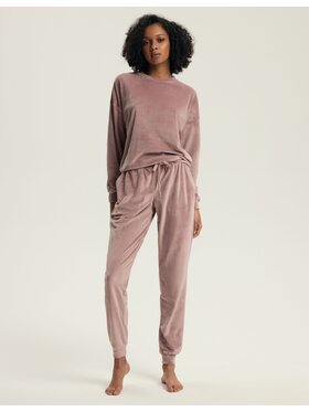 Henderson Henderson Komplet bluzka i spodnie 43722 Różowy Regular Fit