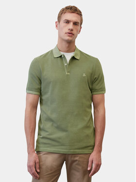 Marc O'Polo Marc O'Polo Тениска с яка и копчета M22 2496 53190 Зелен Slim Fit