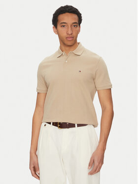 Tommy Hilfiger Tommy Hilfiger Polo Vertical MW0MW38951 Beżowy Regular Fit