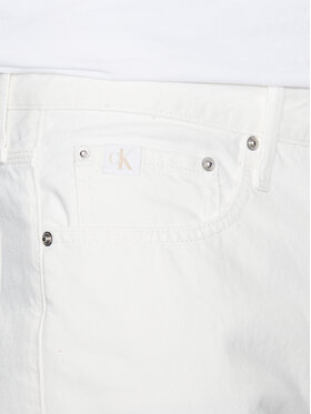 Calvin Klein Jeans Kratke Traperice J30J322776 Bijela Relaxed Fit