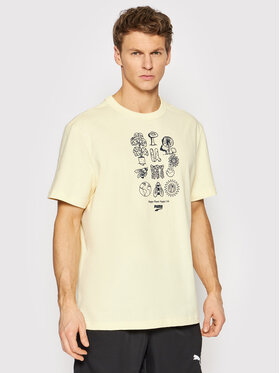 Puma Puma Футболка Downtown Graphic 533673 Жовтий Regular Fit