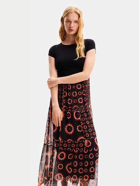 Desigual Desigual Ljetna haljina Galiana 24SWVK65 Crna Regular Fit