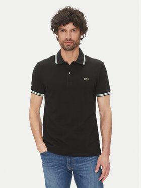 Lacoste Lacoste Тениска с яка и копчета PH9875 Черен Regular Fit