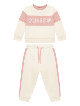 Guess Guess Jogginganzug A5BG11 KAV34 Écru Regular Fit