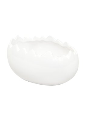 MIAhome MIAhome Osłonka biała skorupka 7x13,5x9,5 cm KEST small Biały