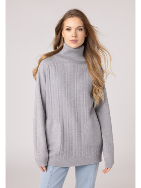 QUIOSQUE QUIOSQUE Sweter QUIOSQUE 6VD006200 Szary Regular Fit
