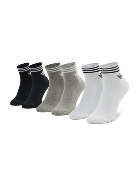 adidas adidas Комплект 3 чифта къси чорапи унисекс Trefoil Ankle HC9550 Сив