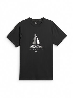 4F 4F T-shirt LAKESIDE ESCAPE Nero Relaxed Fit