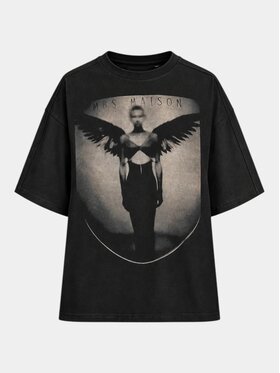 MADE BY SOCIETY MADE BY SOCIETY T-Shirt Siah - T27879 Czarny Basic Fit