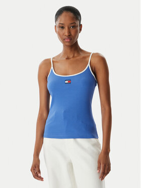 Tommy Jeans Tommy Jeans Top DW0DW22261 Sinine Slim Fit