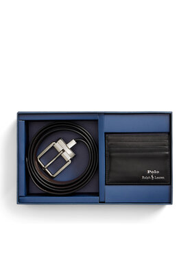 Polo Ralph Lauren Polo Ralph Lauren Σετ Θήκη Επαγγελματικών Καρτών & Ζώνη 405880721001 Μαύρο