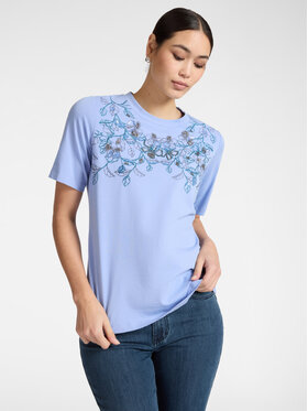 Elena Mirò Elena Mirò T-Shirt G341Z000551N0F4 Turkusowy Regular Fit