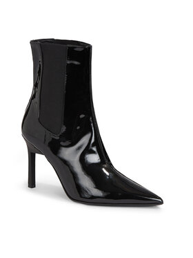 Calvin Klein Škornji Geo Stiletto Chelsea Boot 90-Pat HW0HW01809 Črna