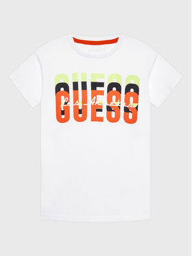 Guess Guess T-Shirt L3RI04 K8HM0 Biały Regular Fit