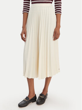 Tommy Hilfiger Tommy Hilfiger Faltenrock WW0WW48538 Écru Regular Fit
