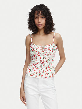 Guess Guess Τοπ W6YH97 W4497 Λευκό Regular Fit