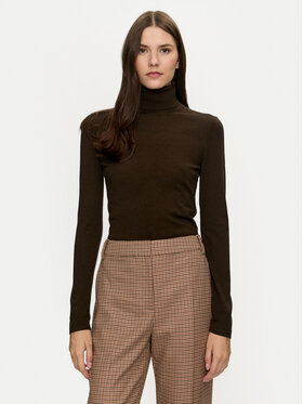 Tommy Hilfiger Tommy Hilfiger Dolčevita WW0WW43098 Smeđa Slim Fit