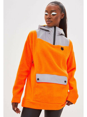 Manii'ta Lacitta Manii'ta Lacitta Polar Women's Fleece hoodie CATRAIN Pomarańczowy Loose Fit