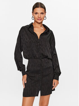 Glamorous Glamorous Sukienka koszulowa TM0689 Czarny Regular Fit