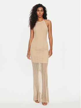 Guess Guess Rochie de zi Sophie W4GK24 Z3E60 Bej Slim Fit