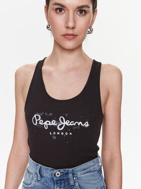 Pepe Jeans Top Ozella PL505474 Črna Regular Fit