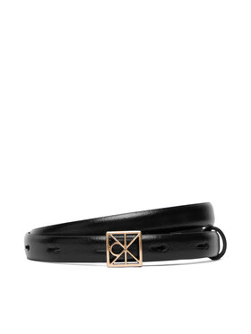 Calvin Klein Calvin Klein Pasek Damski Emblem Buckle 15Mm Fixed Smooth LV04F7061G Czarny