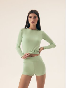 Esotiq Esotiq Szorty materiałowe 43250 Zielony Regular Fit
