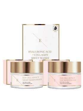 Erthskin London Erthskin London EGF Cell Effect Day Moisturiser+EGF Cell Effect Night Moisturiser + Hyaluronic Acid & Collagen Mask Krem na dzień i na noc