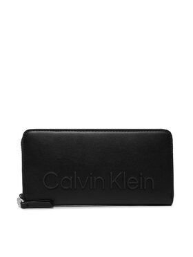 Calvin Klein Calvin Klein Portofel Mare de Damă Ck Set Za Wallet Lg K60K610263 Negru