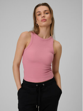 4F 4F Tank top ESSENTIALS Różowy jasny Slim Fit
