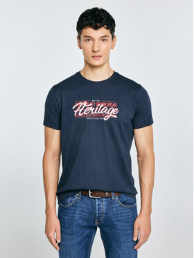 BIG STAR BIG STAR T-Shirt KEREN Granatowy Basic Fit
