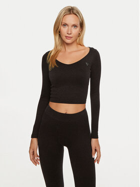 Guess Guess Блуза Glam V4BP06 Z3JA0 Черен Regular Fit